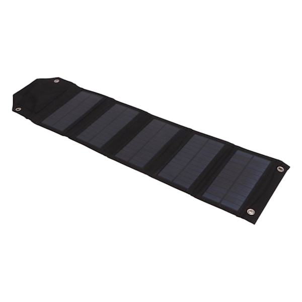 10W Bærbar Solcellelader 5V 2A Foldbar Solcellelader IP67 Vanntett for Smarttelefoner, Nettbrett, Powerbanker, Svart