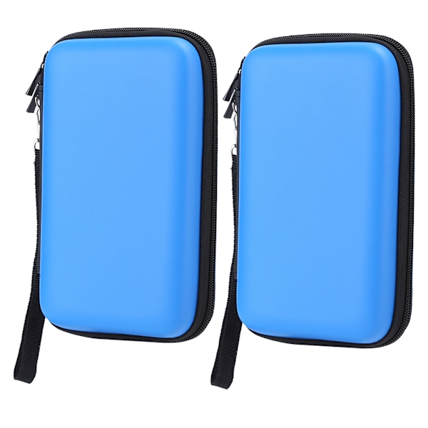 2 st EVA Skyddande Hårt Fodral Bärbar Förvaringsväska för Nintendo 3ds XL Spelkonsol blå
