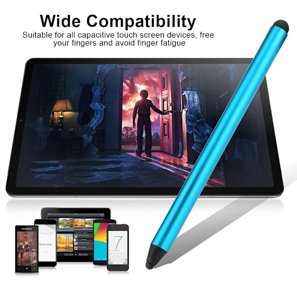 Dobbel bruk Kapasitiv Universal Touch Screen Penn Stylus For Alle Mobiltelefoner Nettbrett (Blå)