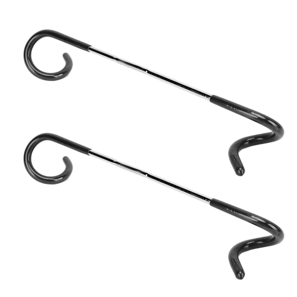 2 stk Camping Lanterne Kroker Henger S-Formet Dobbelt Endet Rustfritt Stål Multifunksjonelt Teltet Lys Kroker Henger for Utendørs Svart