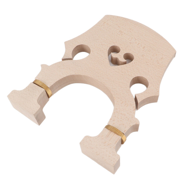 Fiolinbro Maple Wood Justerbar messingskrue Double Bass Bridge for erstatning 1/2