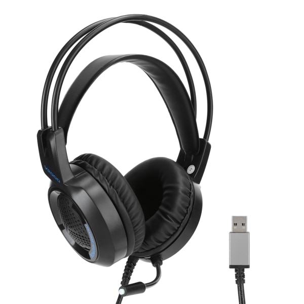 Gaming Headset V2000 7.1 Virtual Surround Sound USB med støjreducerende mikrofon