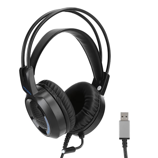 Gaming Headset V2000 7.1 Virtual Surround Sound USB med støyreduserende mikrofon