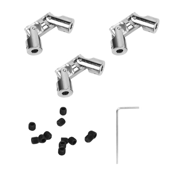3 stk. 5mm til 5mm Indre Dia Roterbar Universal Styreaksel U Ledforbindelse til RC Modelbil Båd