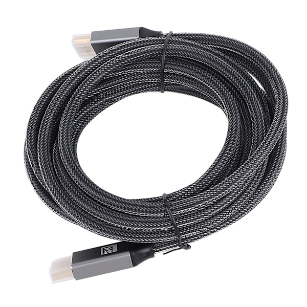 DisplayPort 1.4 Kabel 8K 5 Meter Lang Holdbar Nylon Stilful Grå Højhastigheds Computer DisplayPort Kabel til PC Skærm