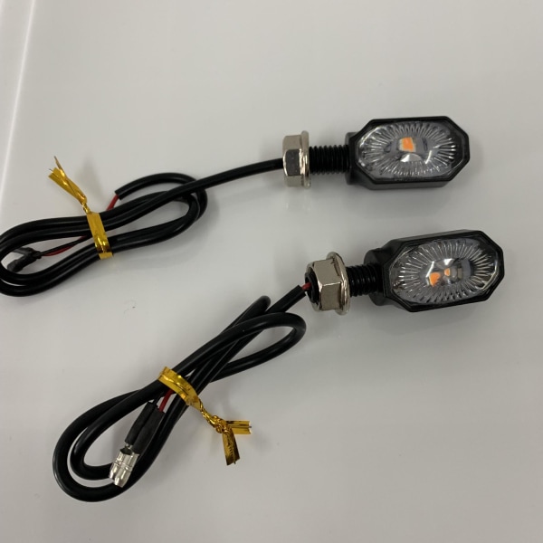 4 STK- 1 LED liten oval blinklys Motorsykkel LED-signallys