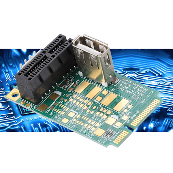 Mini PCI-E till PCI Express 1X Slot Adapter Riser-kort Test PCI-E 4X/8X/16X