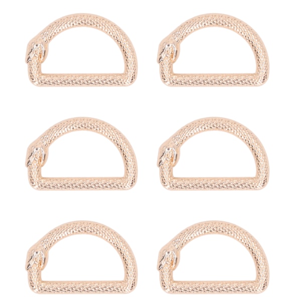 20 st Metall D-ringar Serpentin Stängd Mun D-ringar Spänne Zinklegering DIY Väska D-ringar för Bagage Handväska Remmar
