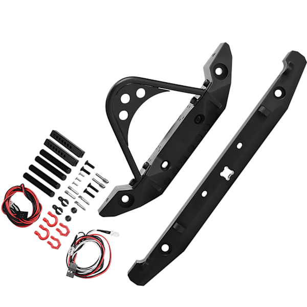 RC Car Crawler etu- ja takapuskuri LED-valoilla Vinssikiinnike Traxxas Axial SCX10 90046:lle