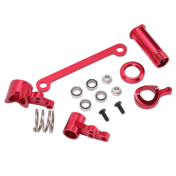 RC Styrspindel Monteringssats Aluminiumlegering för LC RACING 1/14 RC Bil Lastbil Crawler Leksaker Röd