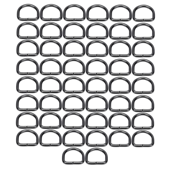 50 st D-ringar Premium Järn Robust Hållbar Blekningsfri Utsökt Bred Användning Metall D-ringar för Väska Kläder Plånbok Grå 2x11x11mm