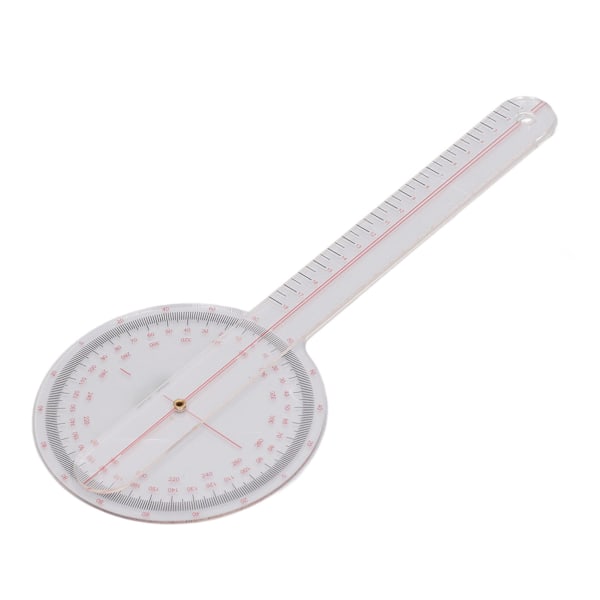 Ortopædisk goniometer i stor størrelse - 360° vinkelmåler til knæ-, albue- og skulderterapi (31,6 cm/12,4 tommer)