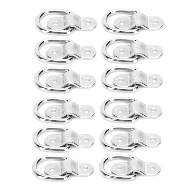 12 stk D-ring spenne Multifunksjonelt rustfritt stål Trekk Universal for Bobil Yacht Kajakk