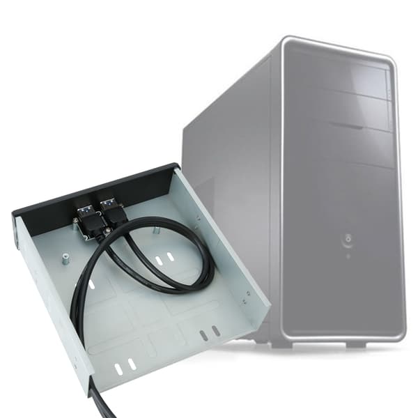 Højhastigheds 20Pin 2-ports USB 3.0 Hub Optisk Diskdrev Frontpanel