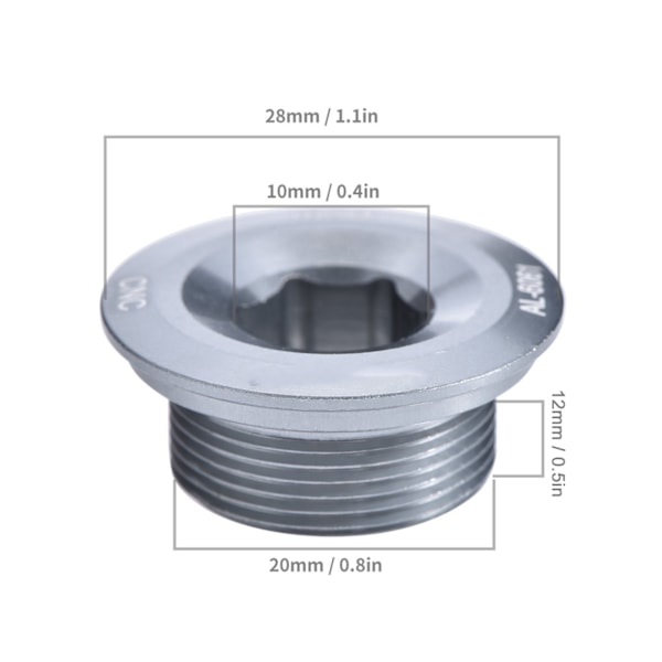 GUB Aluminiumlegering Cykel Kranksæt Krank Fixing Bolt Skrue til (Titanium Farve)