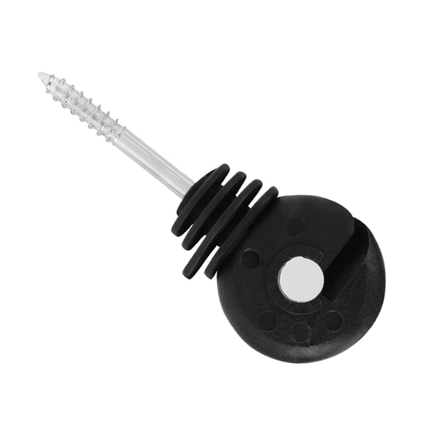 Kort skruvtyp ringisolator för elektriskt ängstaket - 100 st (svart)