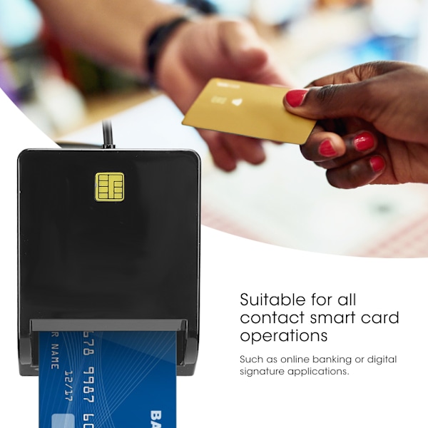 USB2.0 multifunksjonell smartkortleser for M2 / MS / Bank / ID / SIm-minne / CAC-kort