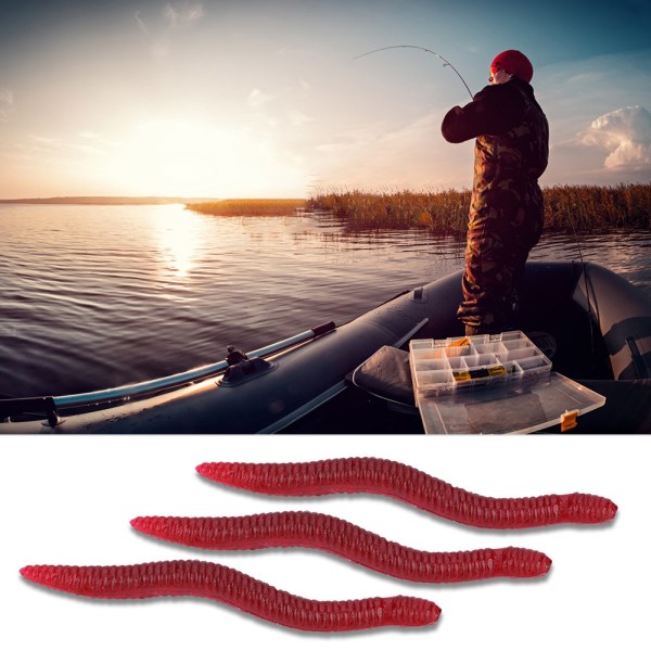 Fiskedrag 4cm Mjuka Insekter Falsk Daggmask Havsbete Blodmaskbeten Konstgjorda beten 100st