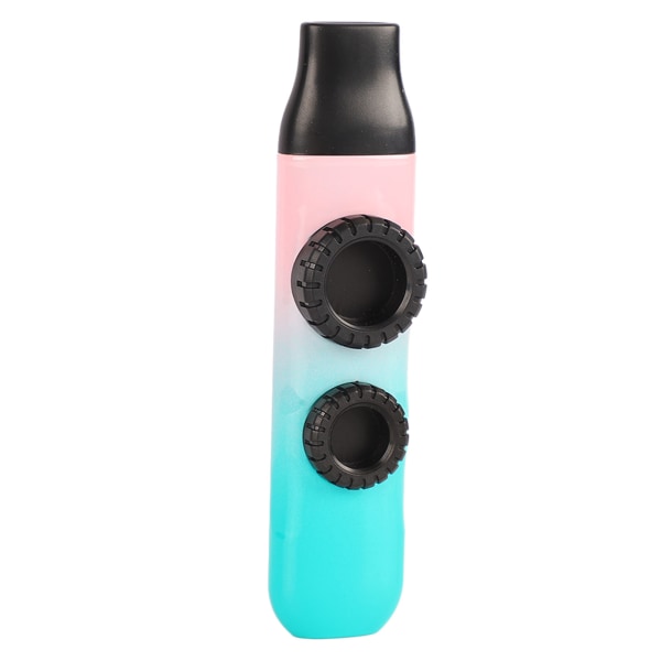 Kazoo Plastic Professional Justerbar Tone Musikinstrument med 10st Flöjtmembran för Ukulele Violin Högglans Cyan Rosa Gradient