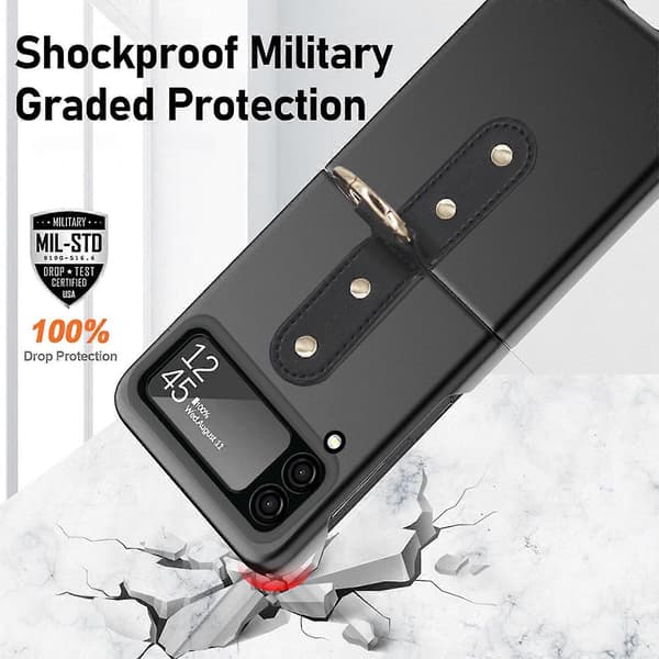 Case Compatible With Samsung Galaxy Z Flip 4, Ultra-thin Matte PC Protective Case With Ring