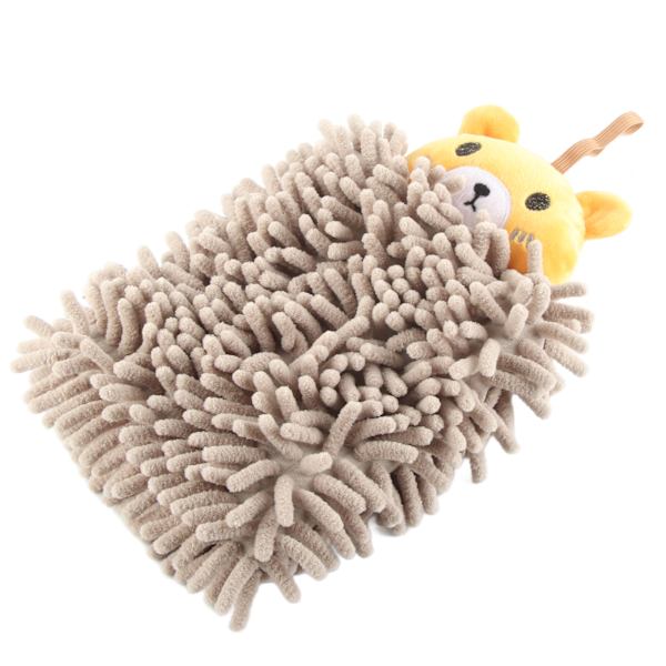 Barn Handduk Vattenabsorberande Mjuk Mikrofiber Hängande Loop Cartoon Handduk för Badrum Kök Toalett Björnen