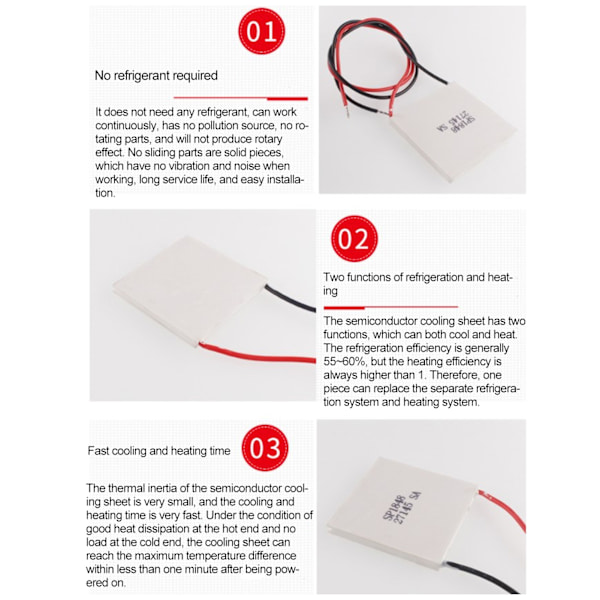 120°C termoelektrisk generator - SP1848 27145 TEG Peltier-modul (1 stk)
