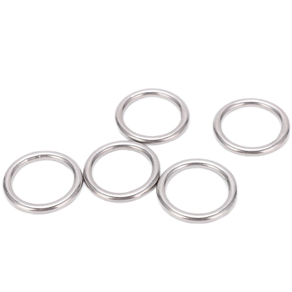 5 stk 304 rustfrit stål runde O-ringe sømløs multifunktionssvejsning metal O-ringe til marine bådudstyr Yogaringer 4x25mm