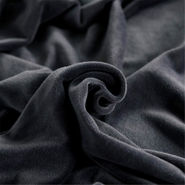 Svart sammet armlöst cover med volangkjol Högstretch armlös futon bäddsoffa cover Fläckbeständigt maskintvättbar liten (grå, M)
