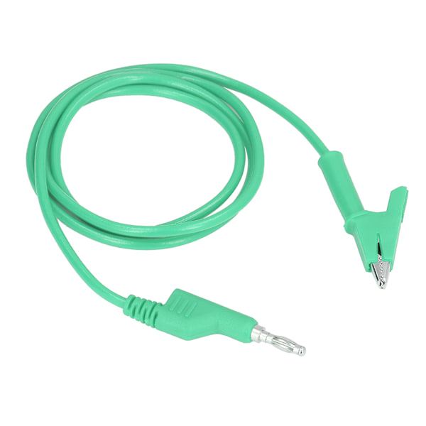 Krokodilklämma testkablar Bananplugg Trådkabel flexibel för elektrisk testning J.70035-1 4mmGrön