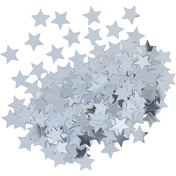 4000 kpl tähden muotoinen konfetti - hopea