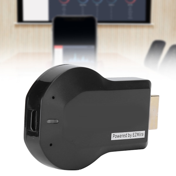M2 Plus Kestävä Langaton WiFi-vastaanotin Näyttölaite Tukee 1080P Lähtöä Musta