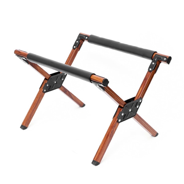 Foldbar Køleboks Stativramme Aluminium Legering Justerbar Foldbar Bærbar Udendørs Camping Isboks Stativ Holder Træ Korn Farve