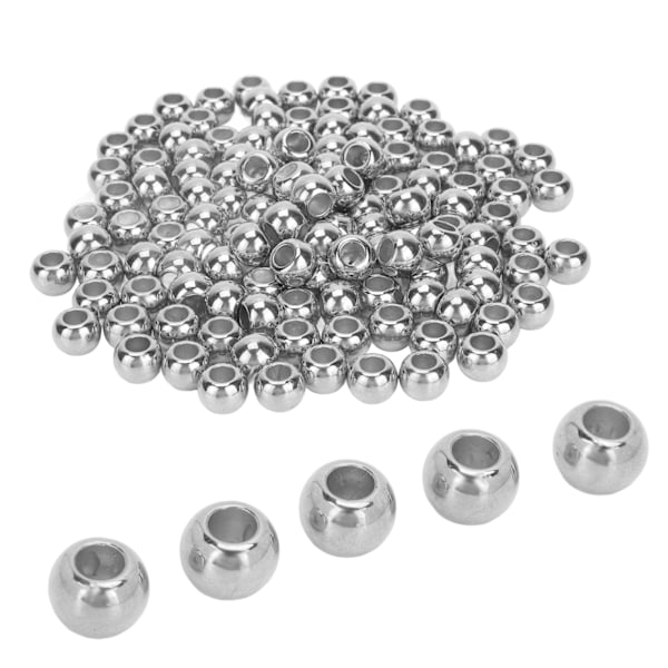 200 stk. Resin Perler Bred Anvendelse Blank Overflade Robust Holdbar Livlig Farve Håndværksperler til Smykker Tøj Taske 12mm Sølv
