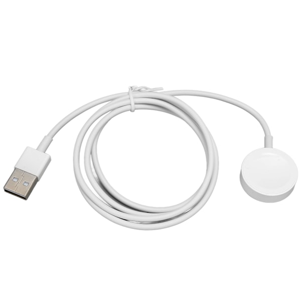 Klokkeslader USB Magnetisk Lading 2.5W Hurtig Lading Klokkesladd for IOS Watch Series 8 7 6 5 4 3 2 1 SE Hvit Rund