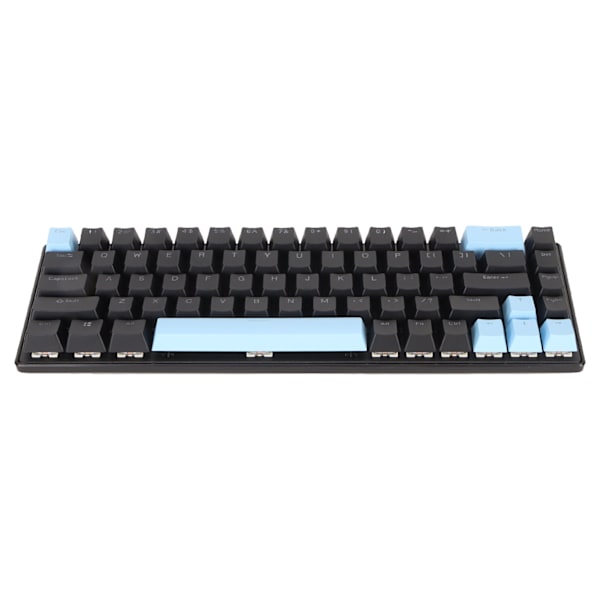 Spilltastatur USB 68 Taster Blå Switch N-Key Rollover 10 RGB Bakgrunnsbelyste Moduser Kabelbundet Tastatur for Skrivebord Bærbar PC Svart Blå
