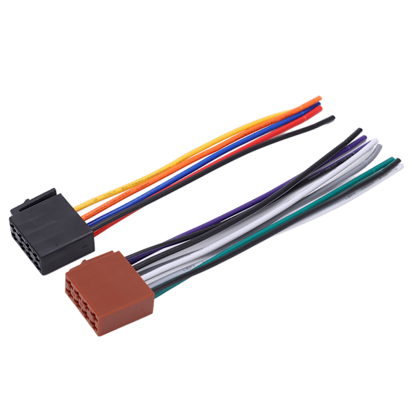 2 stk./sæt ISO-kabeladapter ABS metal bilstereoadapter stik udskiftning til C230 2000