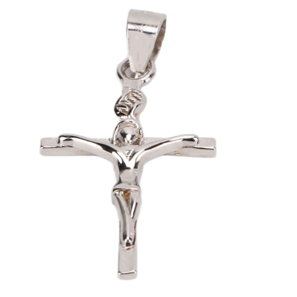 Krucifix Halsband Utsökt 925 Sterling Silver Handgjort Herr Dam Jesus Kors Halsband Hänge Gåva
