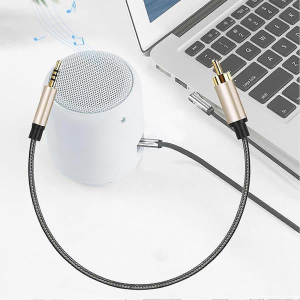 3.5mm Digital Audio Coaxial Cable HD RCA Lotus Head Conversion Cable for Stereo Receiver Speaker Projector
