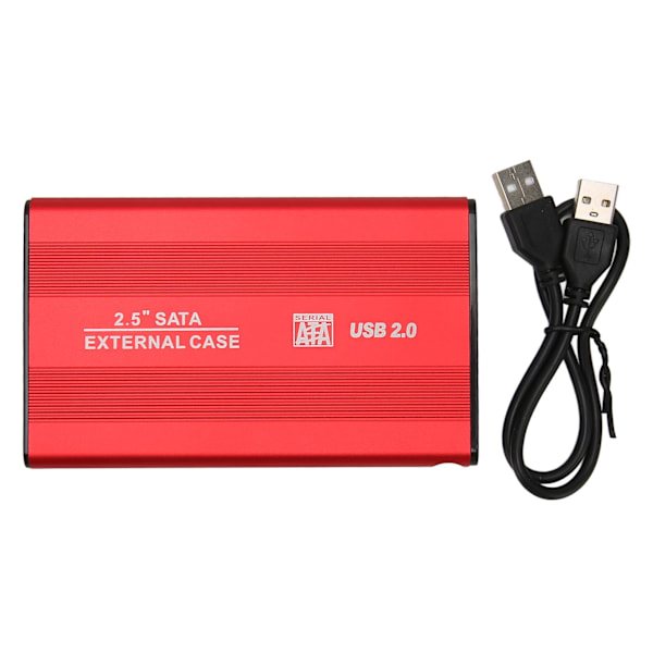 Ekstern Harddisk 2.5 Tommer Slank USB 2.0 Høj Hastighed Plug and Play Mobil Harddisk til Computer PC Rejse Rød 500GB