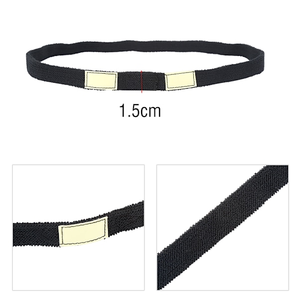 Reflekterende Camo Strap Hjelmrem til M1 M88 MICH Militærhjelm (sort)