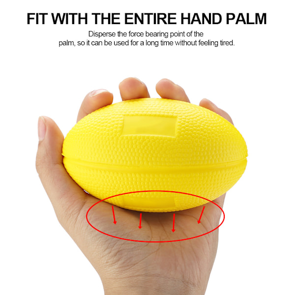 Universal Hand funktion Trainer Finger Recovery Training Träning Stress Grip Ball Gul