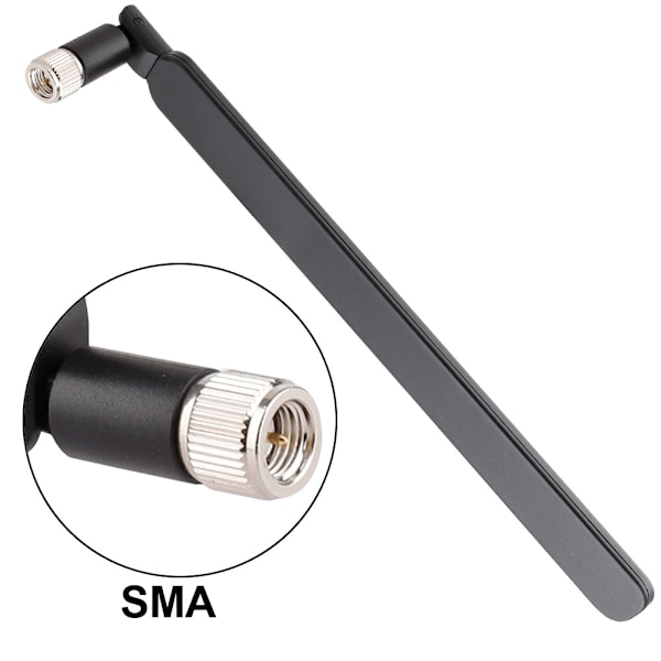 5dBi Routerantenn SMA Hane Antenn Maximal Ineffekt 50W Vertikal Polarisering Svart