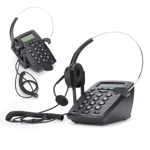 HT800 Call Centerin langallinen puhelin ympärisuuntaisella mikrofonilla, sopii toimistoon ja kotiin