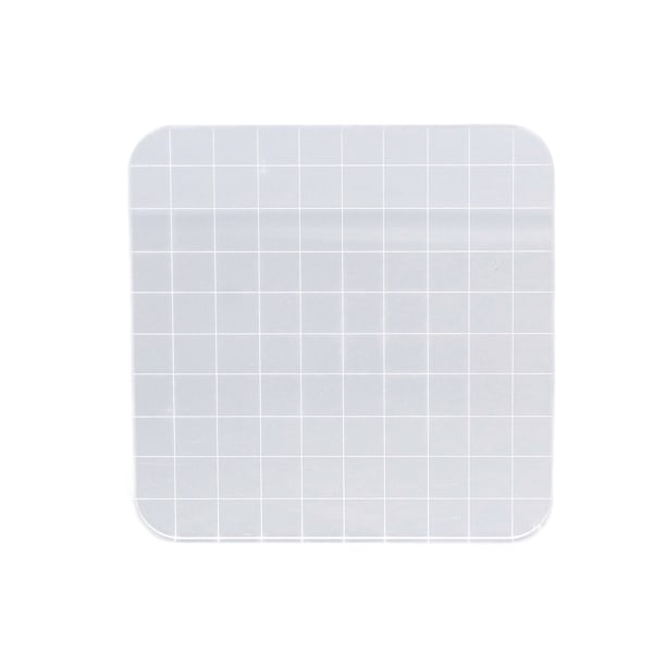 Akrylblokk 10x10cm Sikker Rundt Hjørne Transparent Gjenbrukbar Svært Holdbar Klare Stempler for Notatbok Scrapbook Kort