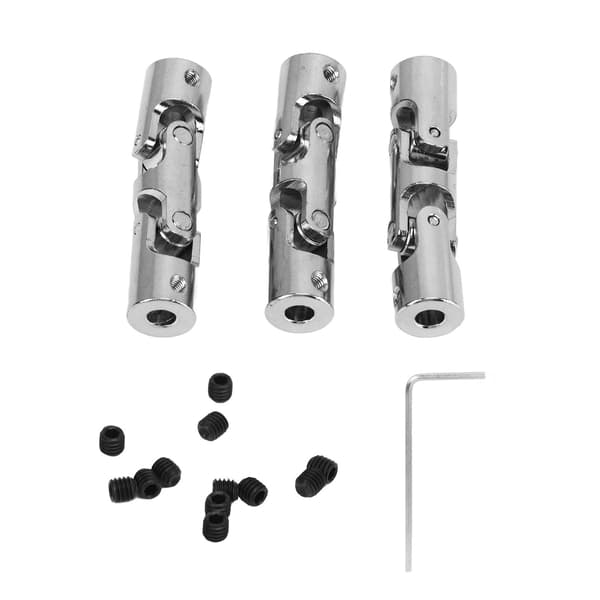 3 stk. 5mm til 5mm Indre Dia Roterbar Universal Styreaksel U Ledforbindelse til RC Modelbil Båd