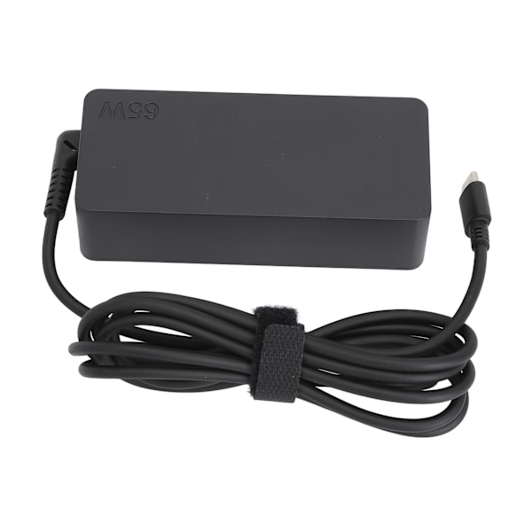 Laptop-strömadapter 20V 3.25A Typ C Plast Typ C Strömadapter med strömkabel för 65W laddning EU-kontakt 100‑240V