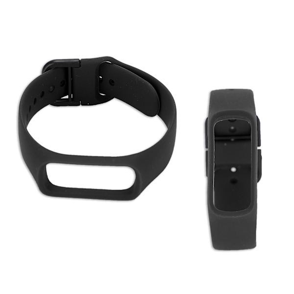 Ensfarget silikonklokkereim for Samsung Galaxy Fit-e SM-R375 (Svart)