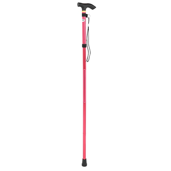 Aluminiumlegering teleskopisk lätt promenadkäpp Trekking bergsbestigningsstav (röd)