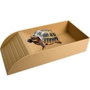 Skildpaddebad med Mangoformet Skål, Landskildpadde Tilbehør, Badekar og Foderautomat til Terrarium