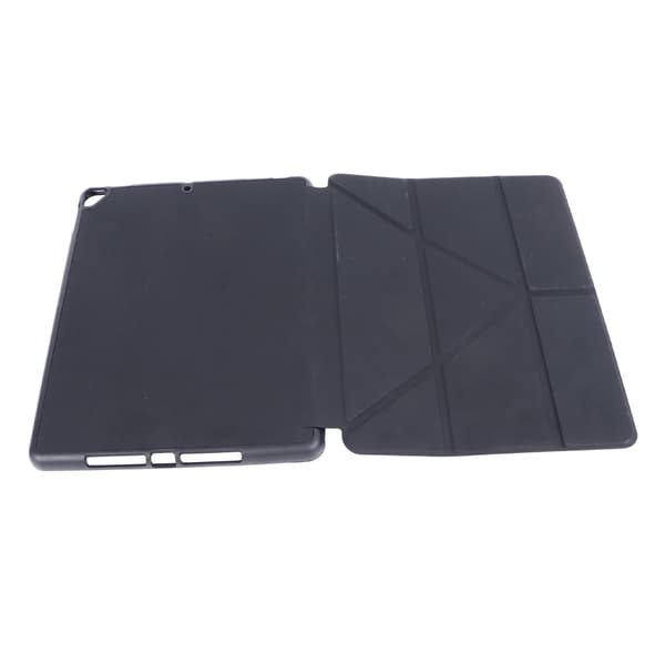 Tablet Case Sort Blød TPU Præcise Udskæringer Blyantholder Multi-Vinkel Support Case til IOS Tablet 10.2in 10.5in
